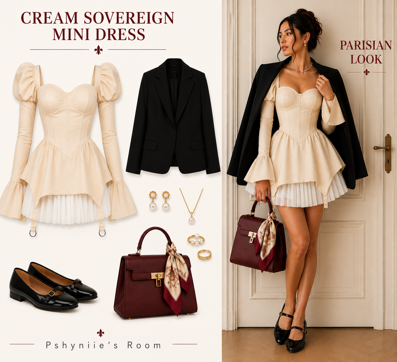 Cream Sovereign Mini Dress