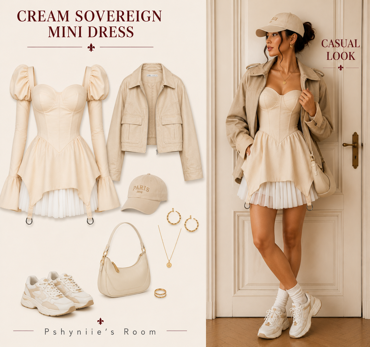Cream Sovereign Mini Dress