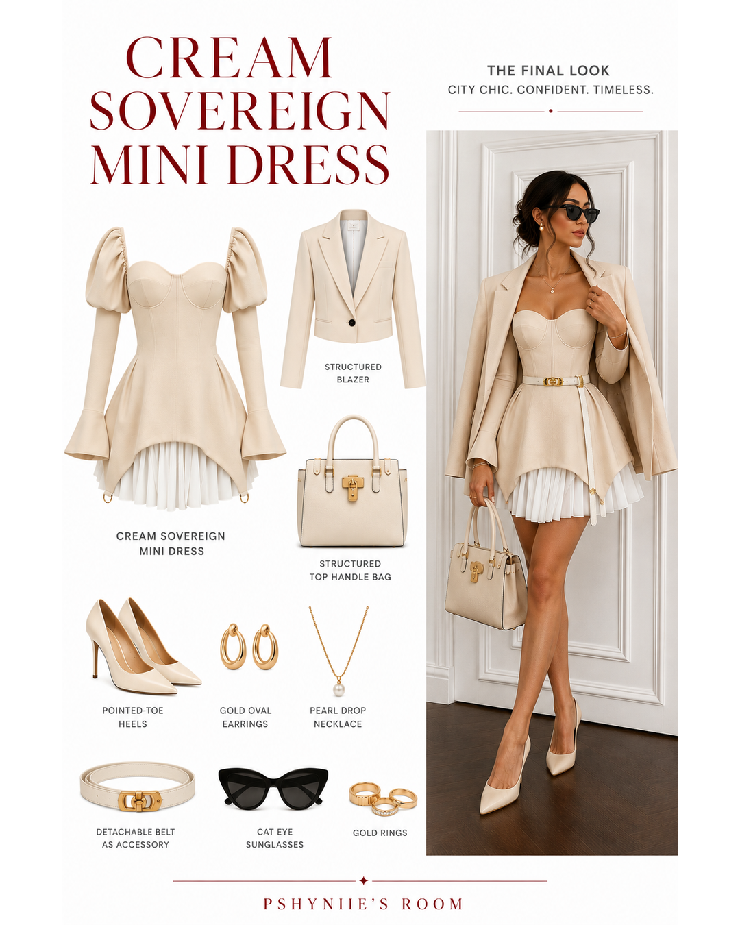 Cream Sovereign Mini Dress