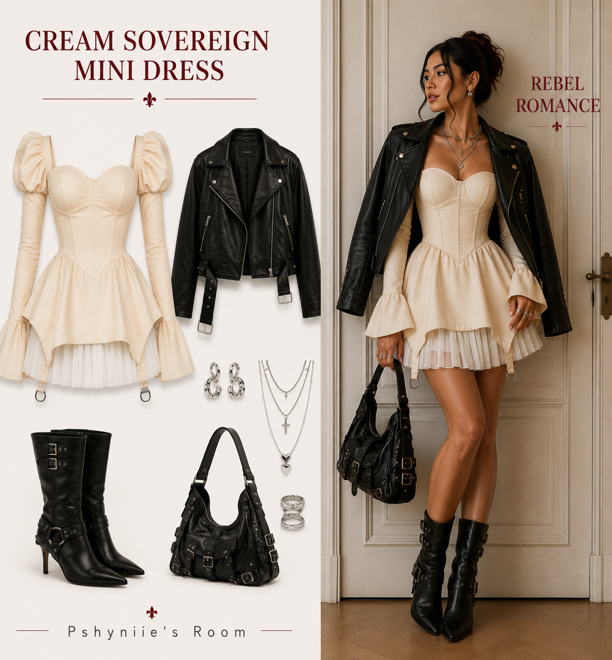Cream Sovereign Mini Dress