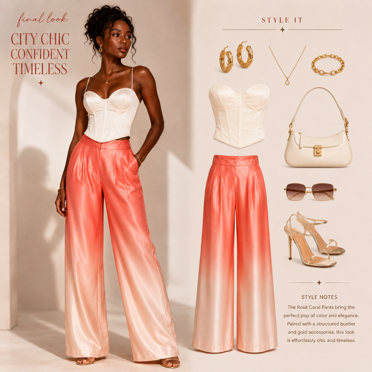 Rosé Coral Pants