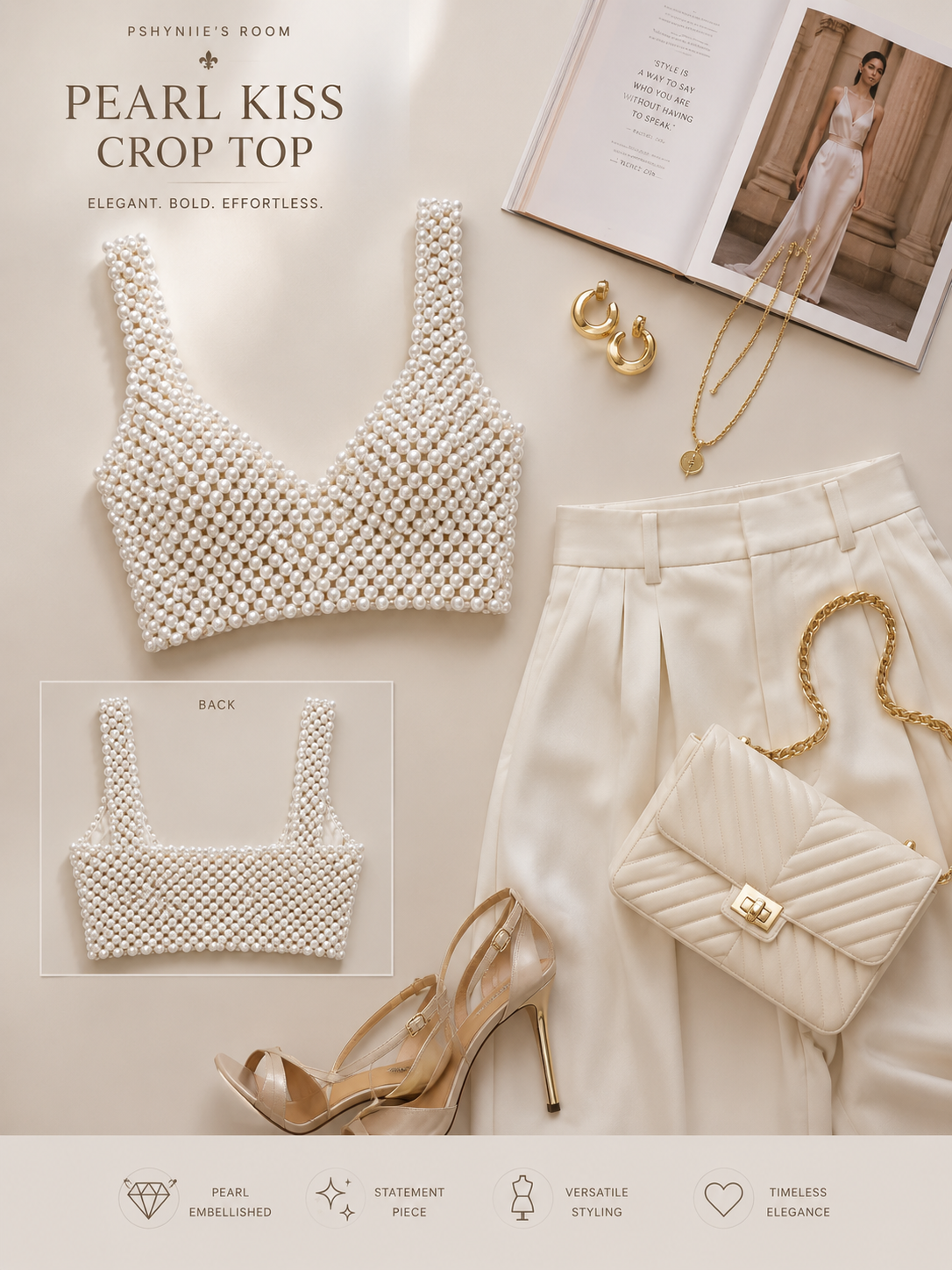 Pearl Kiss Crop-Top