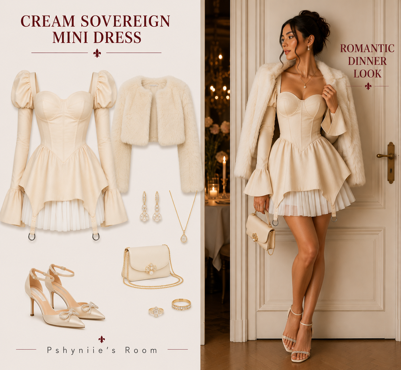 Cream Sovereign Mini Dress