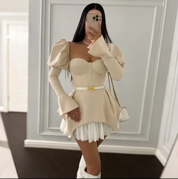 Cream Sovereign Mini Dress